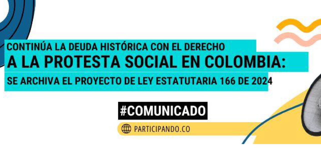 Comunicado sobre el archivo del proyecto de ley 1660 de 2024